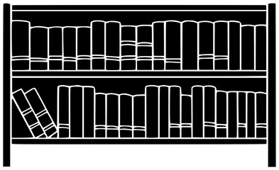 education illustration library silhouette bookshelf logo literature icon book outline school bookcase study knowledge read shelf collection day bookstore shape home vector graphic background