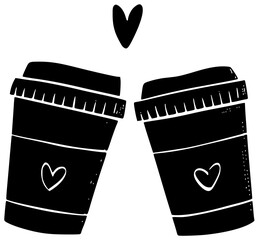 cup illustration drink silhouette coffee logo beverage icon cafe outline mug caffeine hot espresso cappuccino breakfast black food morning shape for vector graphic background