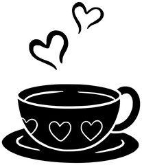 cup illustration drink silhouette coffee logo beverage icon cafe outline mug caffeine hot espresso cappuccino breakfast black food morning shape for vector graphic background