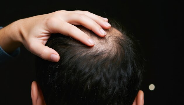 Hair loss treatment awareness home health tips indoor close-up lifestyle impact on confidence