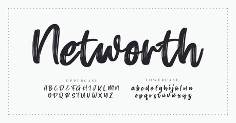 Networth Signature Typeface. Abstract Font Calligraphy Logotype Script elegant Font Type Font lettering handwritten. vector illustration 
