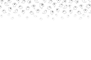 Friendly Ghost Halloween Border Frame