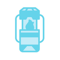 traditional lamp duotone icon