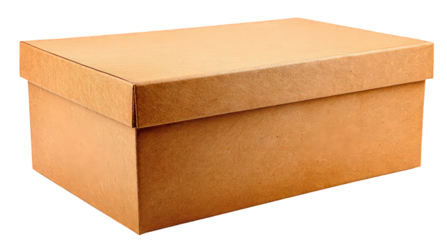 Rose Gold Glitter Gift Box on Transparent Background