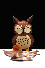 une chouette en feutrine pour décorer l automne