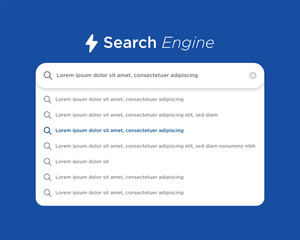 Search Engine Interface Vector Illustration