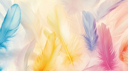 Obraz premium Abstract Colorful Feather Background.