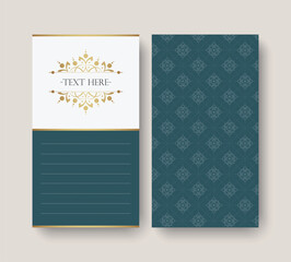 Elegant Decorative Invitation Card Template with Floral Pattern Design