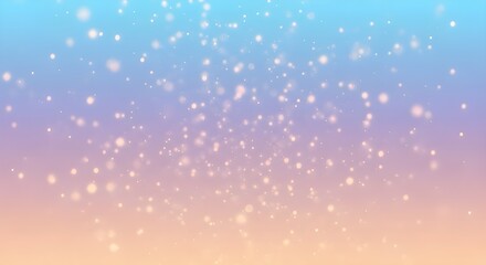 Fototapeta premium Dreamy Gradient with Golden Floating Particles and Bokeh Lights abstract background