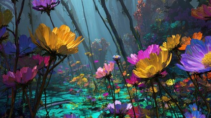 Vibrant floral wonderland