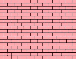 Obraz premium Pink brick wall pattern (2)