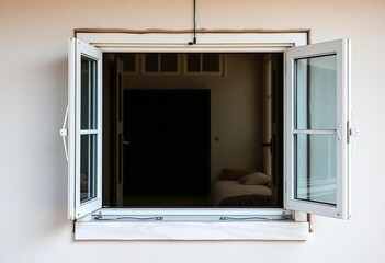 Wall-mounted window with integrated exhaust fan,   square,   rectangle