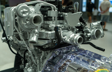 Display of Electric Vehicle Engine Structure