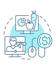 vector drawing of a computer