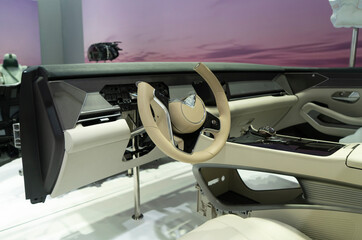 Display of internal spatial structure of electric vehicles