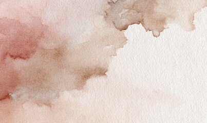Fototapeta premium A watercolor painting of a cloudy sky with a red and brown hue