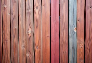 Naklejka premium Vertical aged wood planks, rich vintage colors, rustic texture, green, vertical wood