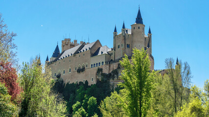 Vista del alcalzar de Segovia desde el mirador