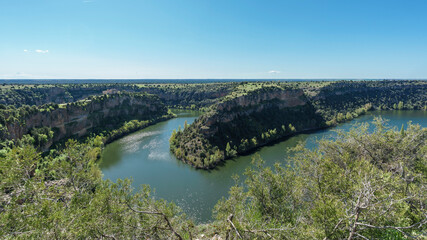 Vistas desde el mirador de la ermita de san frutos en las hoces del reio duraton
