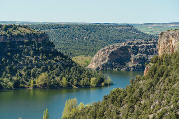 Vistas desde el mirador de la ermita de san frutos en las hoces del reio duraton