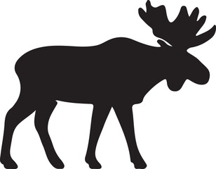 Majestic moose illustration in natural setting
