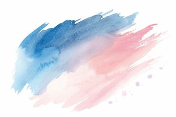 Soft watercolor brush stroke in pastel tones, transparent edges, isolated on white background.