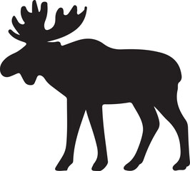 Majestic moose illustration in vibrant colors