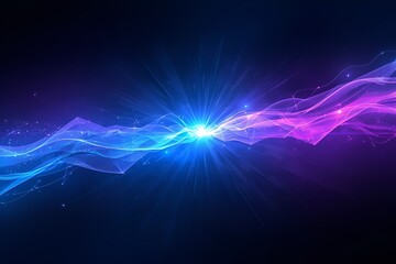  radiant collision of spectral waves igniting the void with luminous pulses of electric motion and chromatic energy in a cosmic dance of vibrant light