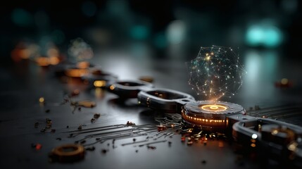 Futuristic blockchain finance cryptocurrency global digital network innovation holographic technology money transaction smart investment security virtual background economy 