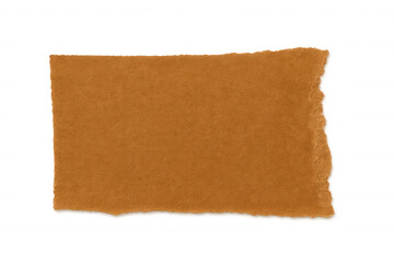Obraz premium Torn brown paper edge revealing transparent background, offering textured design element for creative graphic projects