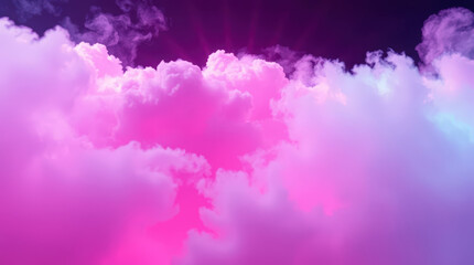 Pink Clouds and Purple Sky