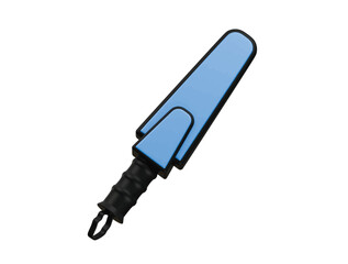 handheld security scanner icon 3d illustration render