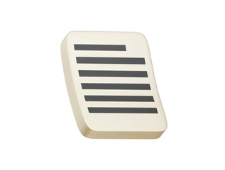 paper icon 3d illustration render