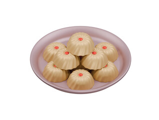 cookies plate icon 3d illustration render