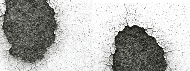 Monochrome ink splashes with organic abstract stain design