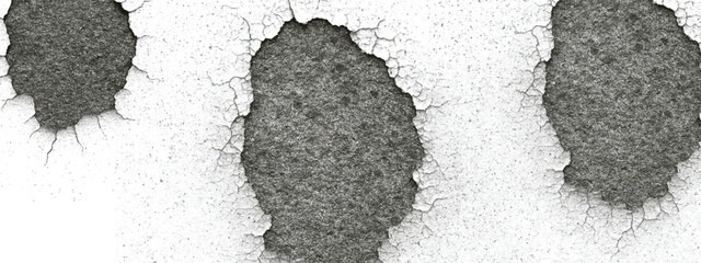 Black splatter spots with messy ink blot textured background