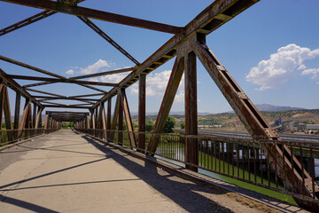 Genc bridge on Bingol road built on Murat river in Turkey