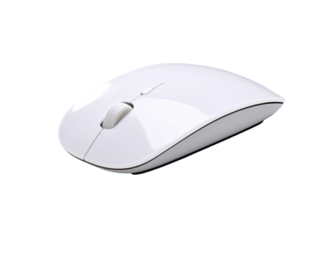 White wireless computer mouse
