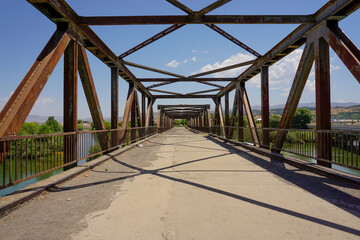 Genc bridge on Bingol road built on Murat river in Turkey