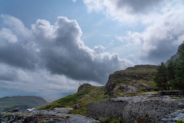 walking around an old slate quarry in Blaenau FFestiniog