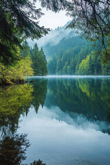 Fototapeta premium lake and forest