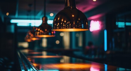 Cozy bar ambiance with dim lighting and warm atmosphere