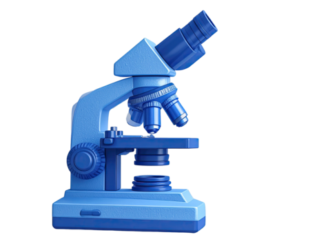 3D rendered light-blue microscope