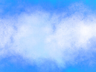 Blue fog and dust spreading on a transparent background, blue vapor evaporating in the air, digital painting drawn on a tablet for abstract concept graphics background. Not an AI i