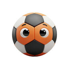 Highly detailed vibrant 3D cartoon illustration of sports ball in modern family friendly animated style with playful whimsical bright athletic design