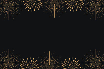 Festive fireworks background design. celebration background , holiday event template for New Year, party, festival, anniversary, greeting card, poster, banner, vector illustration