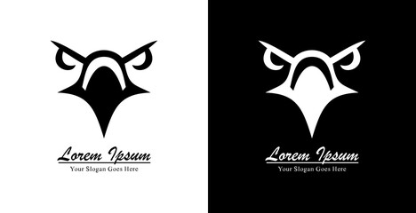 Eagle face logo design using modern style