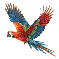 Obraz premium Vibrant Blue and Green Macaw Parrot with Detailed Feathers Showcases Tropical Beauty 