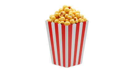 Box of fresh popcorn for snack or movie time