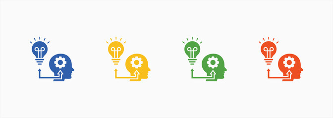 Proactive Approach Icon Set Color Multiple Style Collection